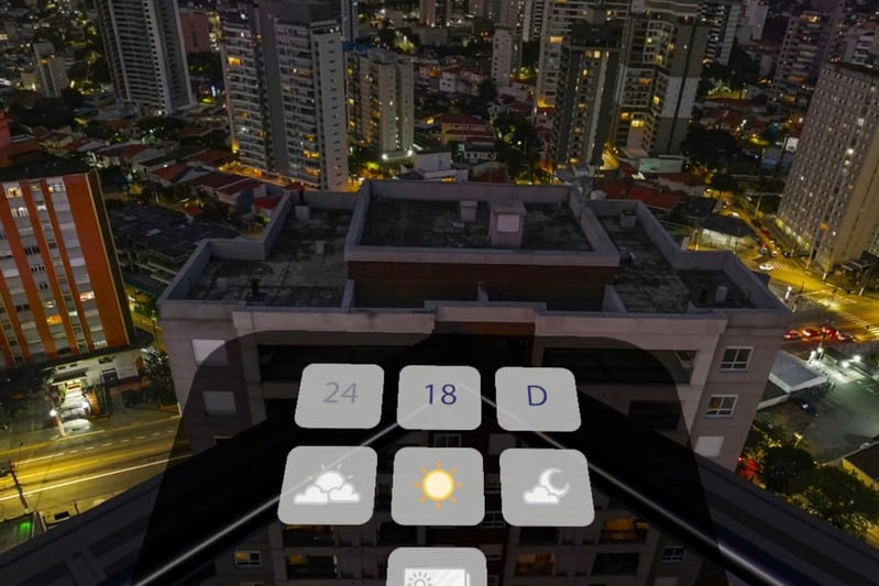 Projeções imersivas e telas touch